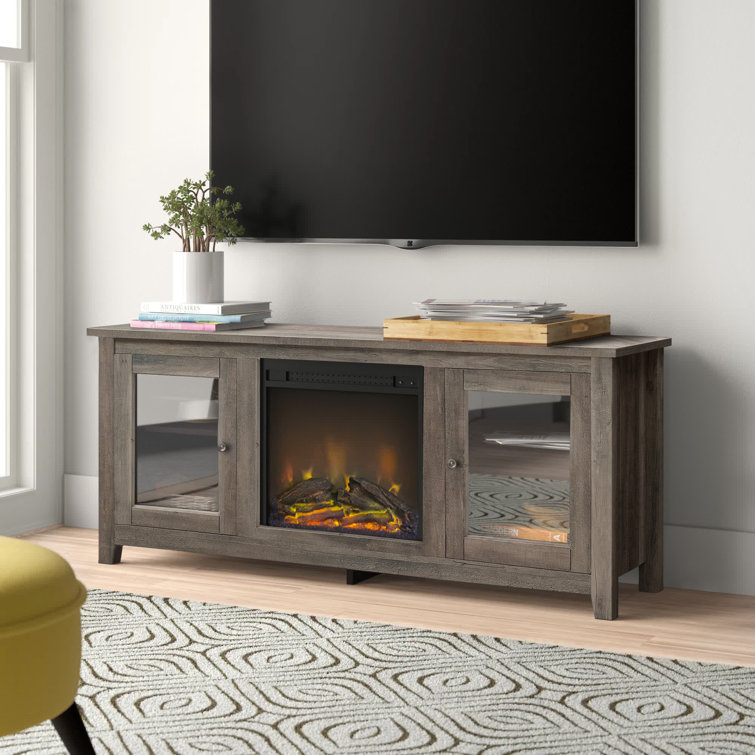 Zipcode Design™ Kohn TV Stand for TVs up to 65" with Fireplace Included